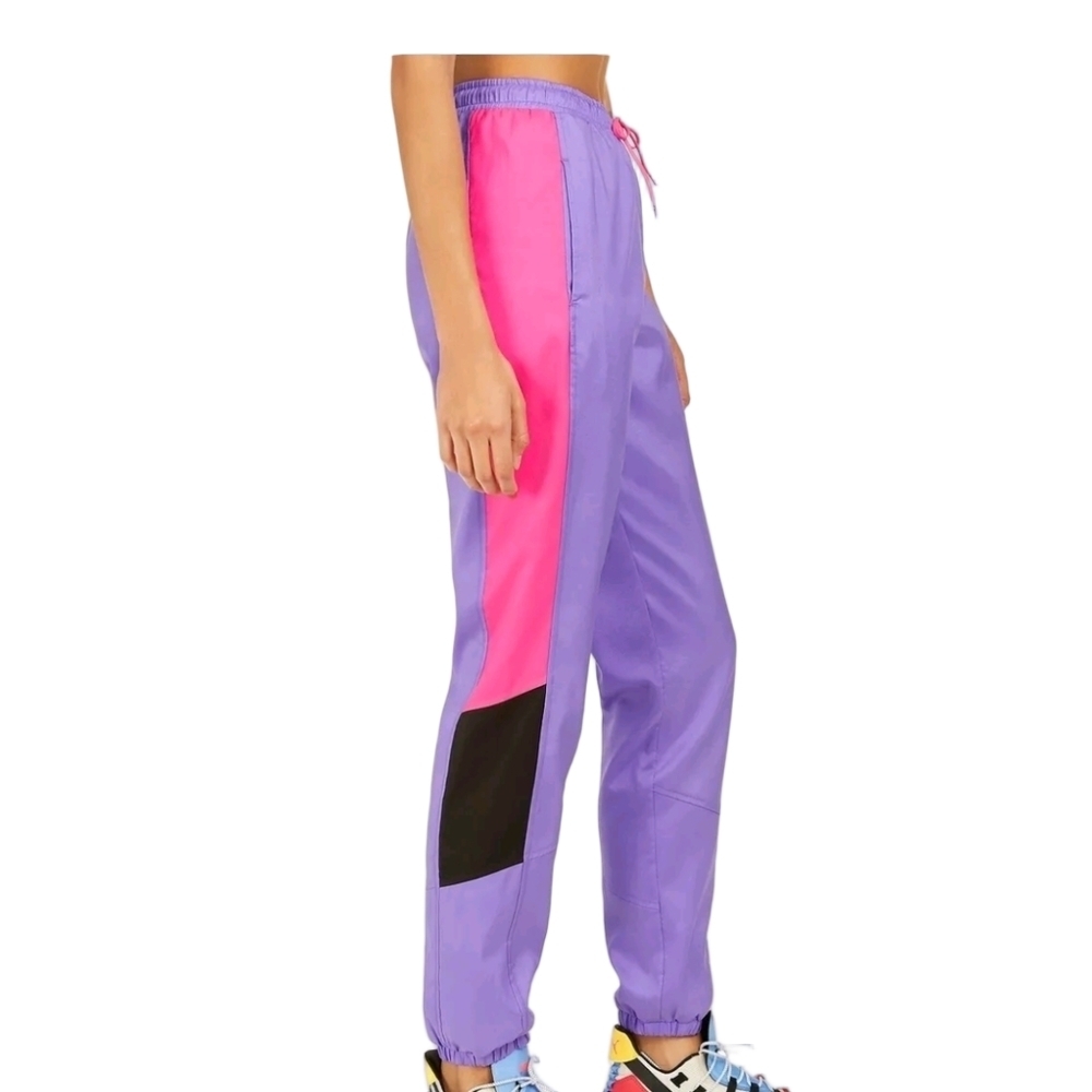 PUMA retro color block track pant joggers size large